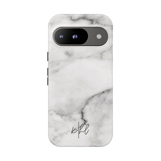 Lived-In White and Grey Marble Google Pixel Case
