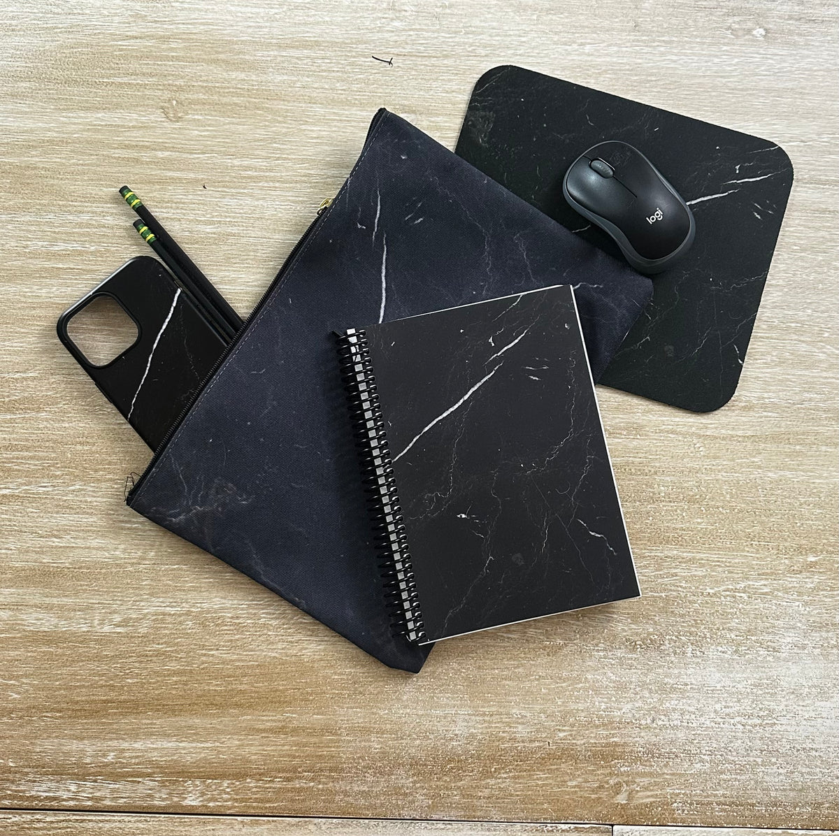 Black Marble Notebook