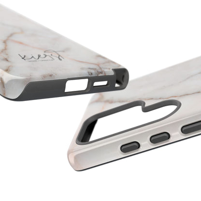 Warm White Marble Samsung Galaxy Phone Case