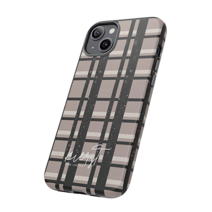 Elevated Neutrals Plaid iPhone Case | Classic Pattern, Modern Contrast