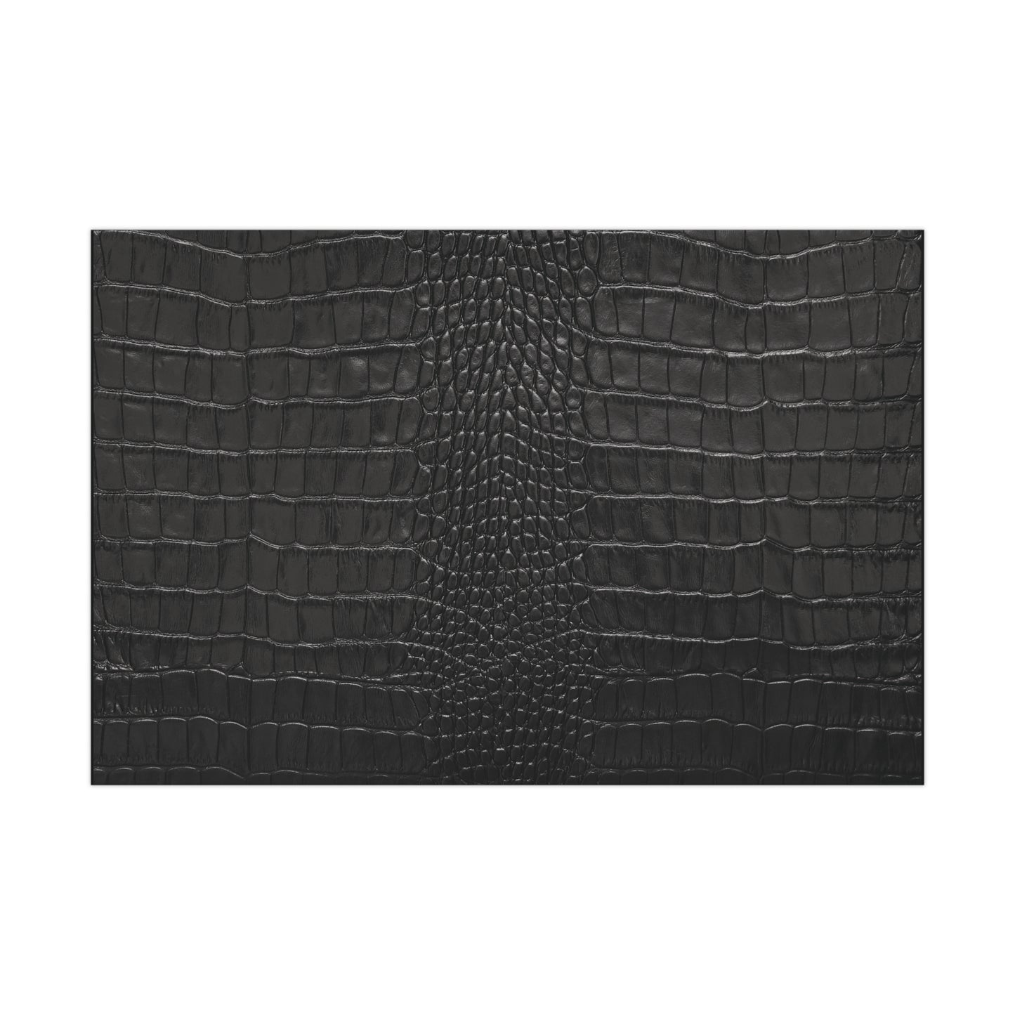 Black Crocodile Print Gift Wrapping Paper