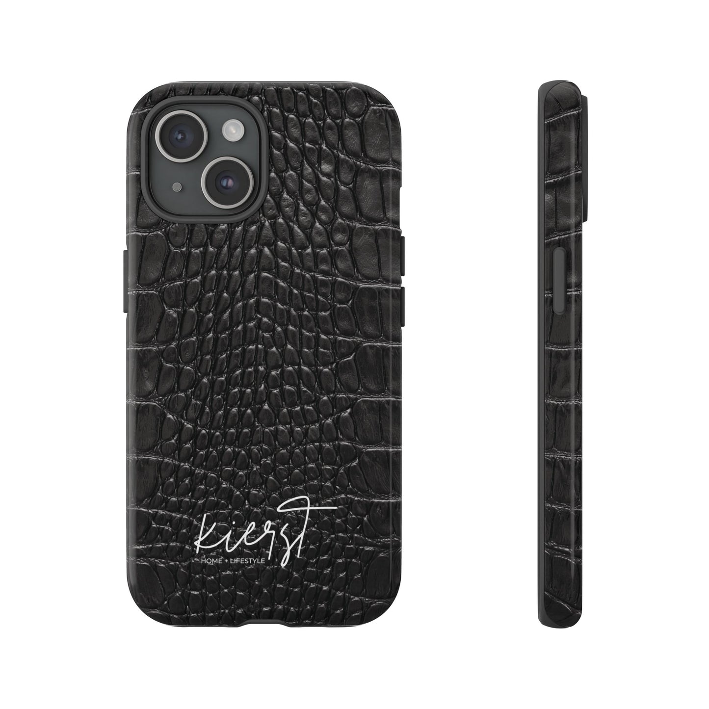 Black Alligator Print iPhone Case