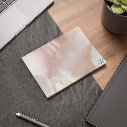 Iridescent Petals Post-it® Note Pad | Soft Pink Floral Sticky Notes for Elegant Everyday Reminders