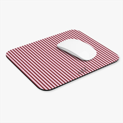 Pink + Red Stripe Mouse Pad