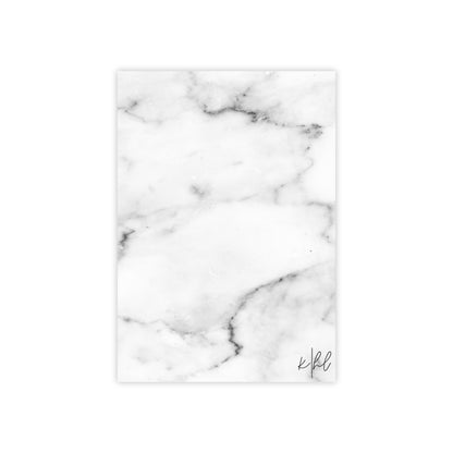 Lived-In Grey and White Marble Post-it® Note Pad