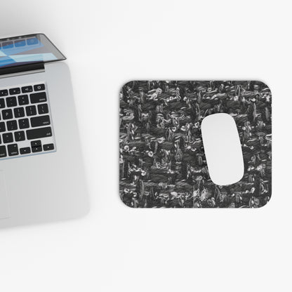 Grey Tweed Print Mouse Pad