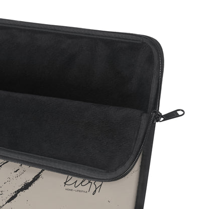 Black Marble on Cool Taupe Laptop Sleeve | Bold Neutrals, Elevated Style