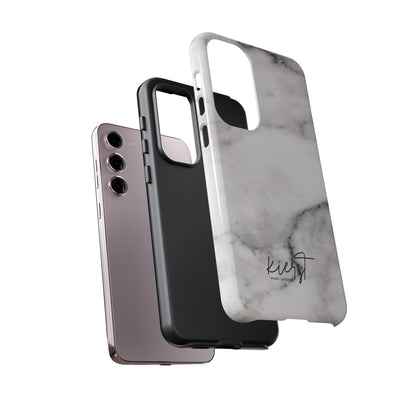 Lived-In White and Grey Marble Samsung Galaxy Case | Soft Strength, Redefined