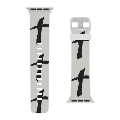 Black Brushstroke Cross Apple Watch Band