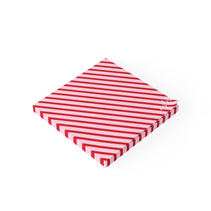 Holiday 25 Pink and Red Diagonal Striped Post-it® Note Pad
