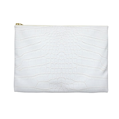 White Alligator Accessory Pouch