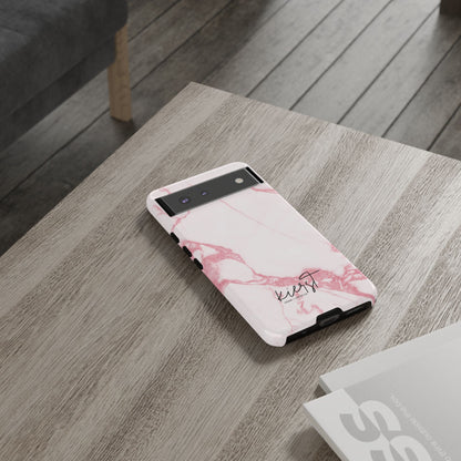 Pink & White Marble Google Pixel Case | Soft Polish, Everyday Protection