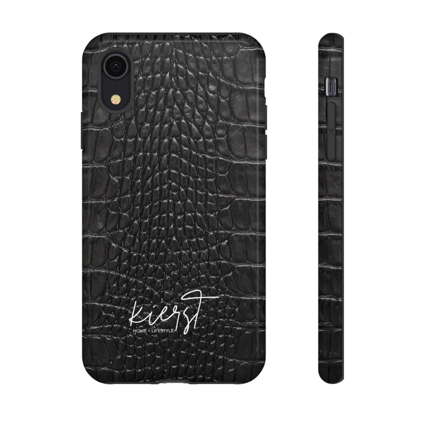 Black Alligator Print iPhone Case
