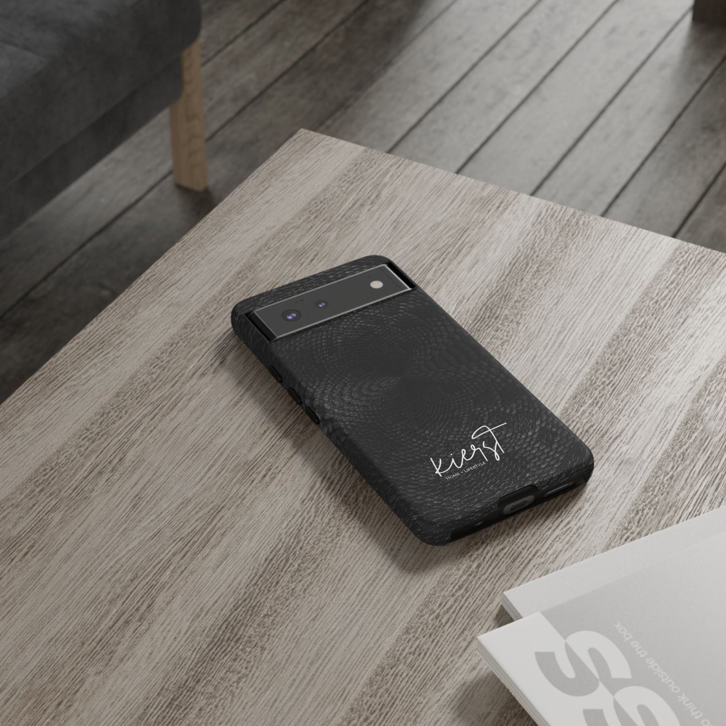 Black + Grey Snake Print Google Pixel Phone Case