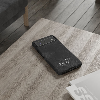 Black + Grey Snake Print Google Pixel Phone Case
