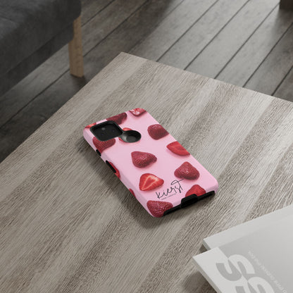 Strawberries Google Pixel Case | Blush-Toned Charm Meets Playful Precision