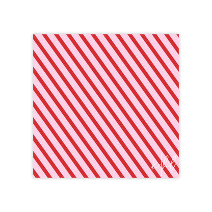 Holiday 25 Pink and Red Diagonal Striped Post-it® Note Pad