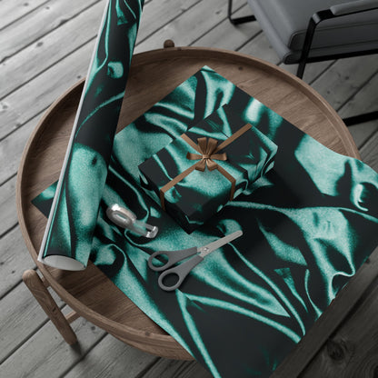 Emerald Satin Print Gift Wrapping Paper