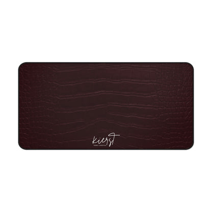 Signature Velvet Noir Crocodile Print Desk Mat