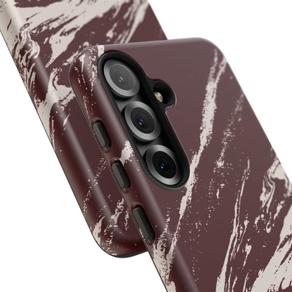Cream Marble on Signature Velvet Noir Samsung Galaxy Phone Case