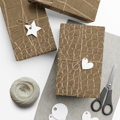 Tan Alligator Gift Wrapping Paper