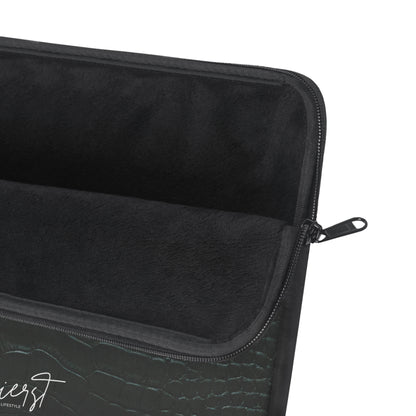 Emerald Crocodile Laptop Sleeve | Quiet Luxury for Your Tech