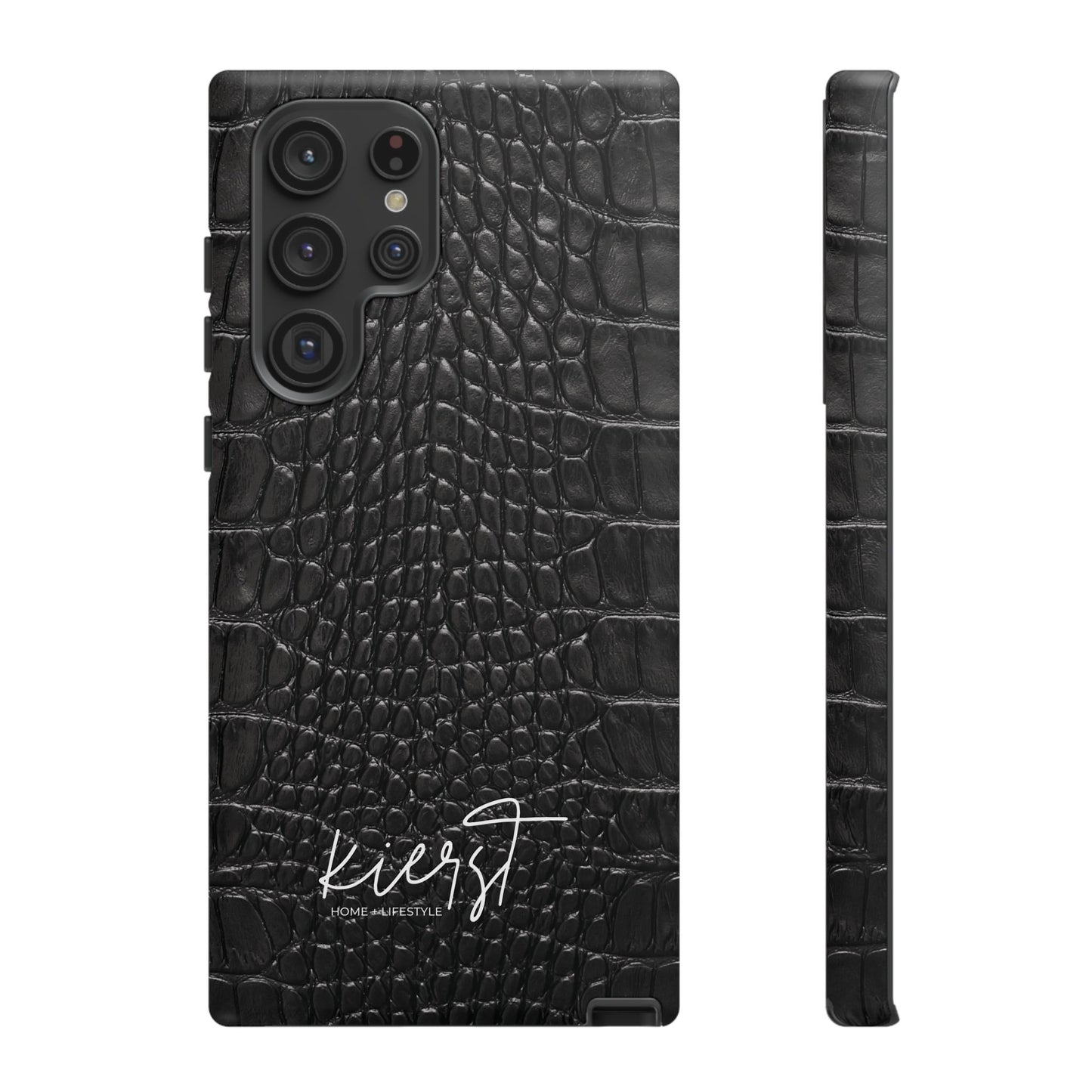 Black Alligator Print Samsung Galaxy Phone Case