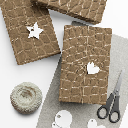 Tan Alligator Gift Wrapping Paper