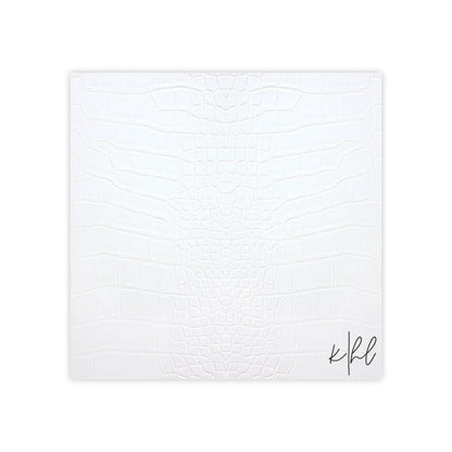White Alligator Post-it® Note Pad | Luxe Faux Skin-Inspired Memo Pad
