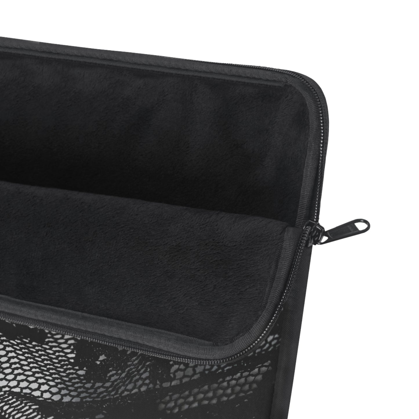 Black + White Lace Print Laptop Sleeve