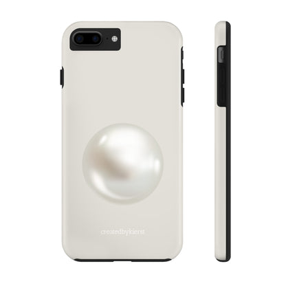 Single Pearl on Beige iPhone Case