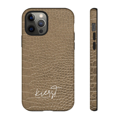 Tan Alligator Print iPhone Case | Elevated texture meets everyday ease