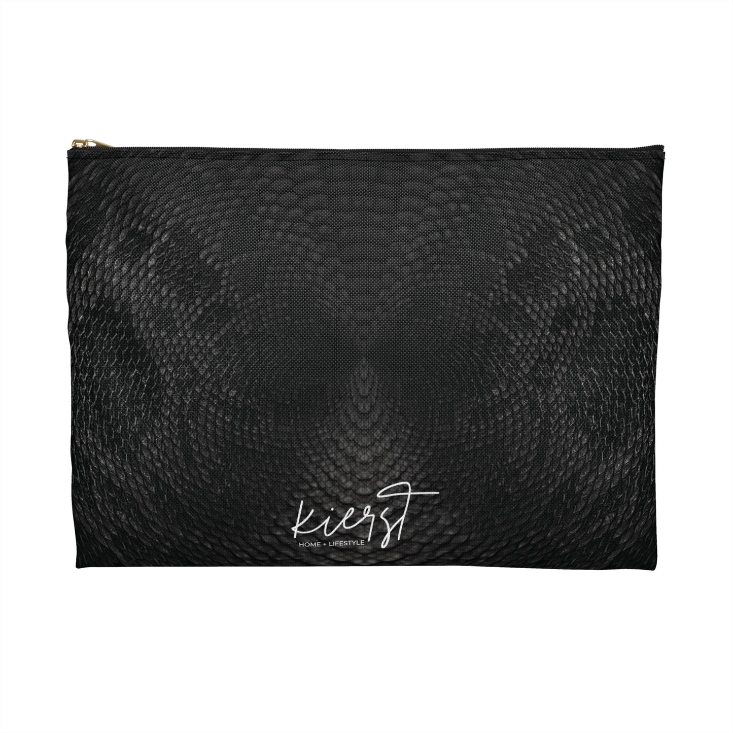 Black + Grey Snake Print Accessory Pouch