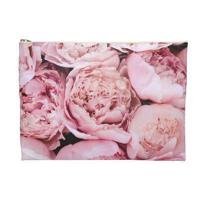 Pink Peonies Accessory Pouch