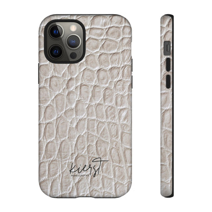 Cream Reptile Print iPhone Case