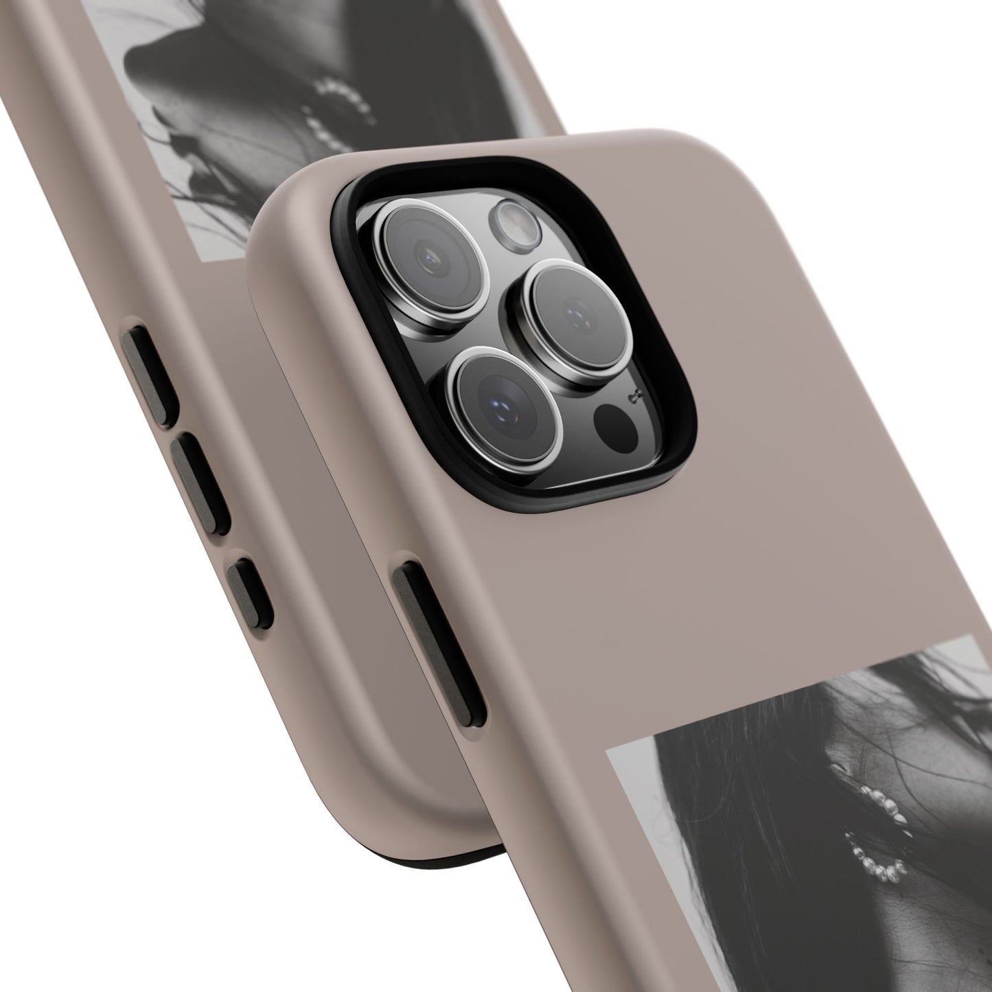 Black & White Fashion Portrait iPhone Case