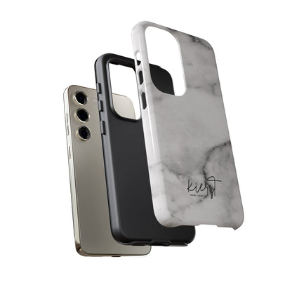 Lived-In White and Grey Marble Samsung Galaxy Case | Soft Strength, Redefined