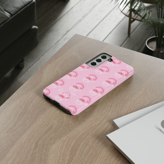 Holiday 25 Neon Sign Santa on Pink Samsung Galaxy Phone Case