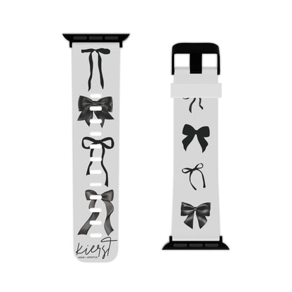 Black Bow Apple Watch Band – Classic Bows, Clean Contrast