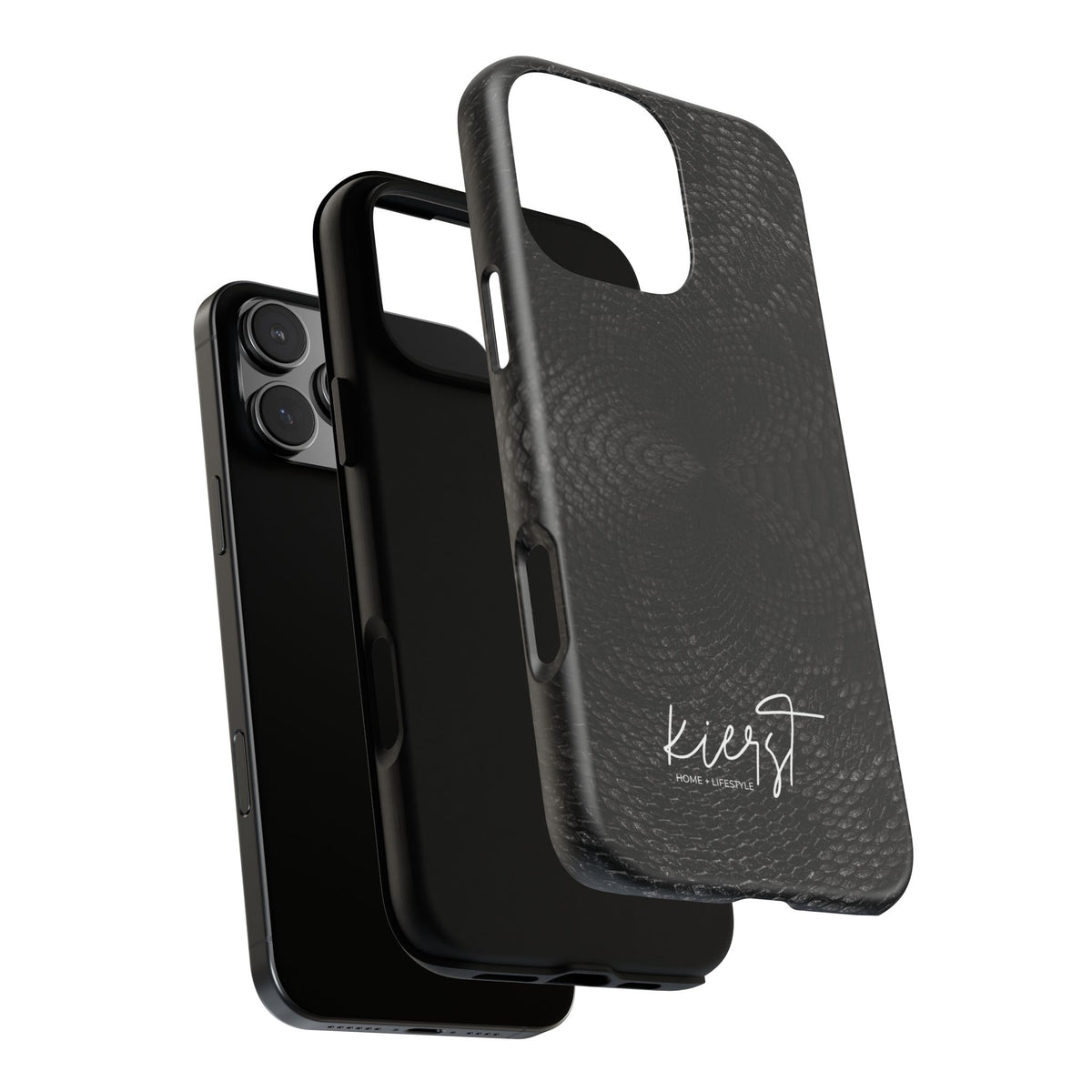 Black + Grey Snake Print iPhone Case
