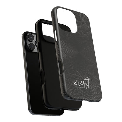 Black + Grey Snake Print iPhone Case