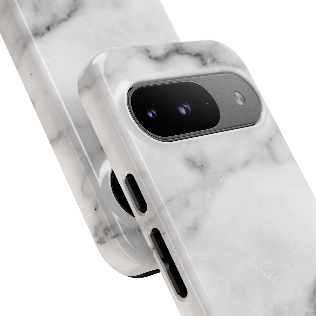 Lived-In White and Grey Marble Google Pixel Case