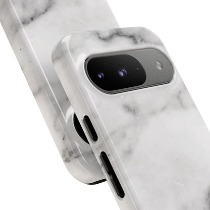 Lived-In White and Grey Marble Google Pixel Case