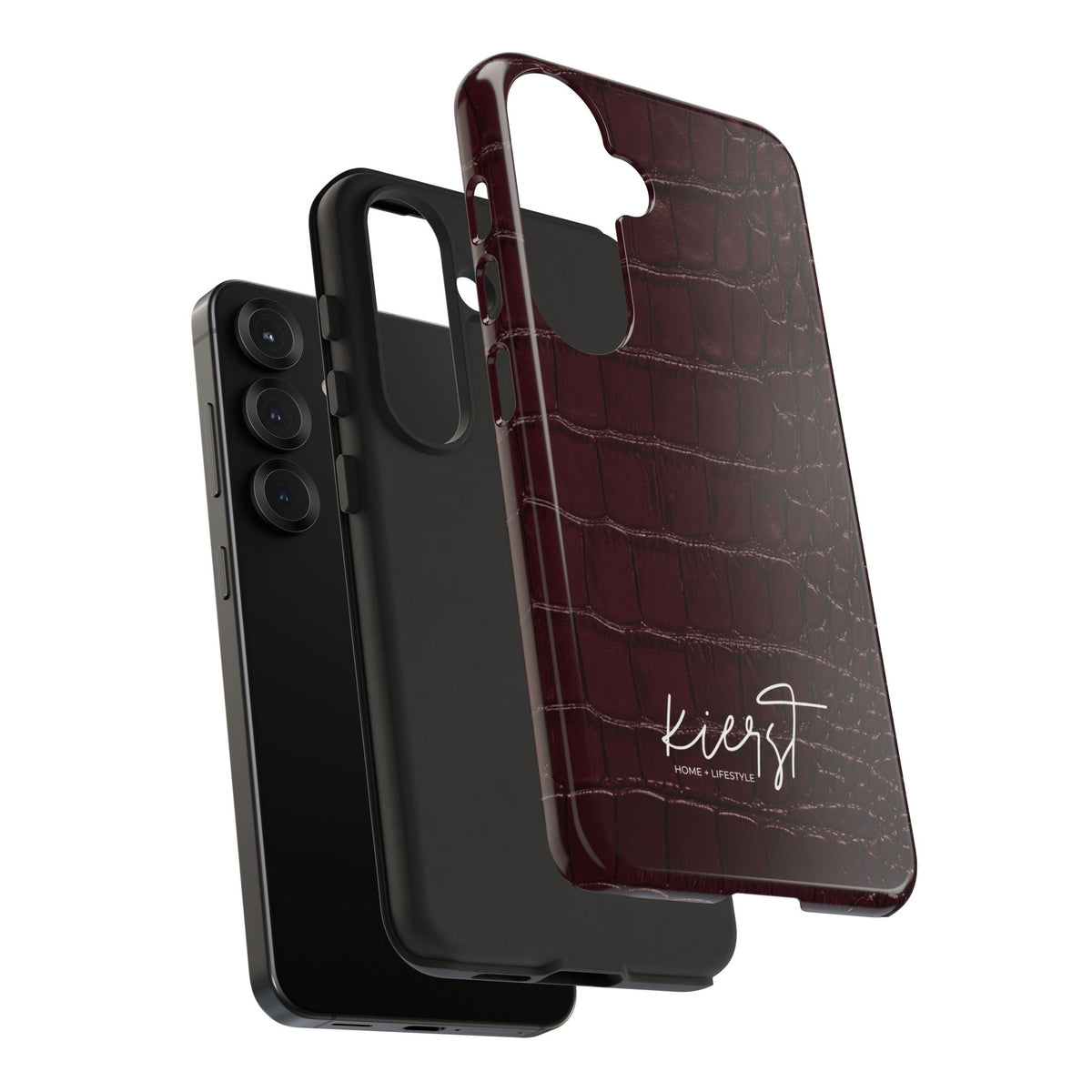 Signature Velvet Noir Crocodile Print Samsung Galaxy Phone Case