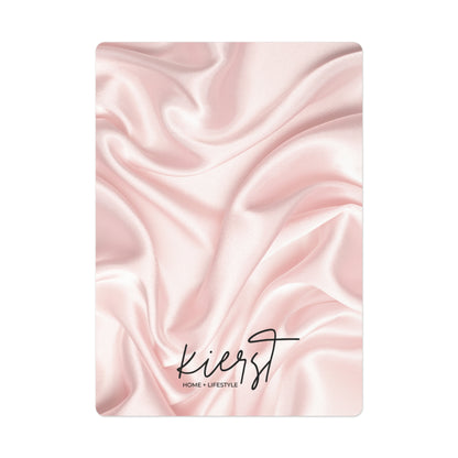 Pink Silk Print Poker Playing Cards