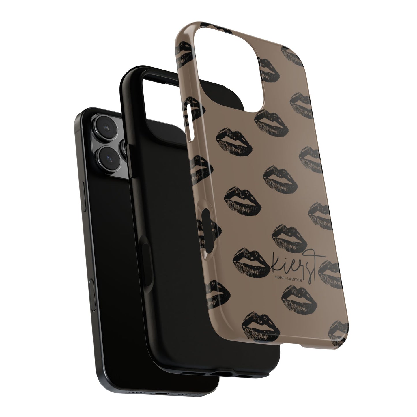 Black Lips and Mocha iPhone Case