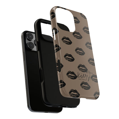 Black Lips and Mocha iPhone Case