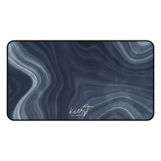 Navy Marble Print Desk Mat
