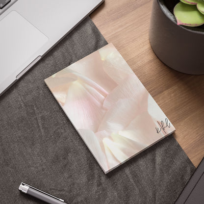 Iridescent Petals Post-it® Note Pad | Soft Pink Floral Sticky Notes for Elegant Everyday Reminders
