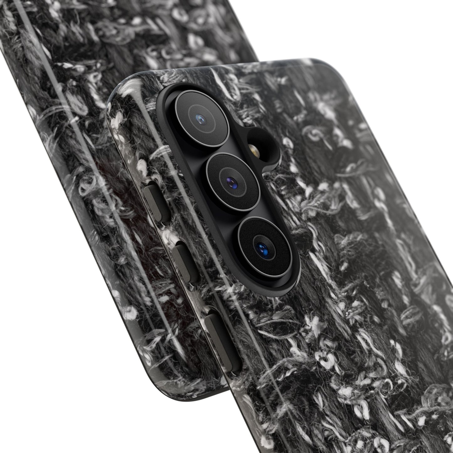 Grey Tweed Print Samsung Galaxy Phone Case